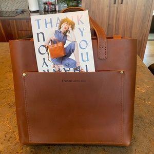 Portland Leather Goods Medium Crossbody, new. No zip